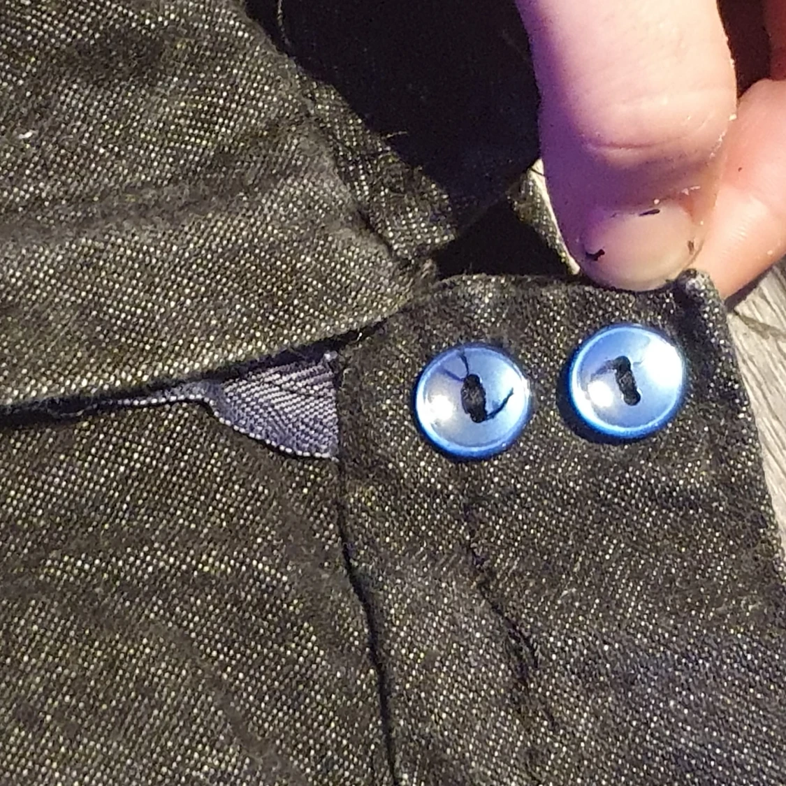 Egengjord svart jeanskjol med fungerande fickor - 91