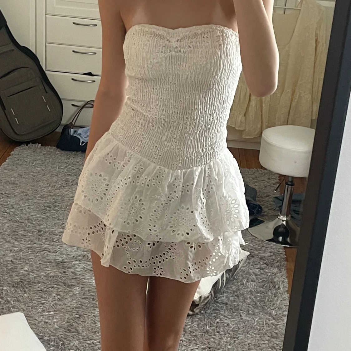 Vit sommar klänning🌸 - 90