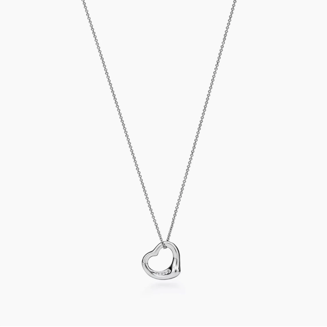 Tiffany & Co silverhalsband med diamanter