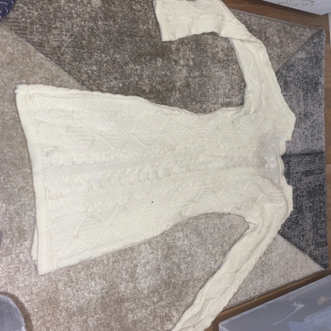 Petite cream cable knit jumper dress 