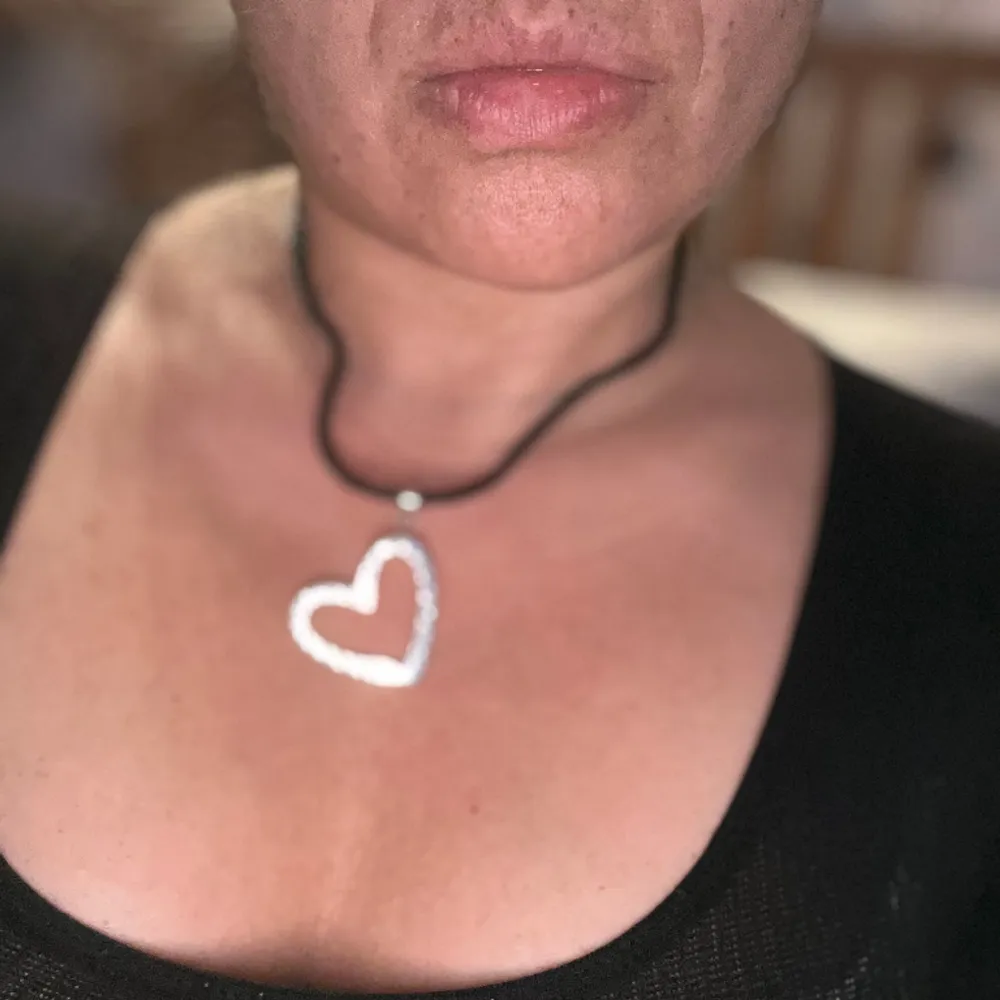 Halsband med hjärta (silver 925) . Accessoarer.