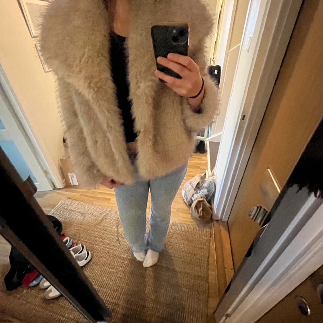 Zara pälsjacka stl M - 90