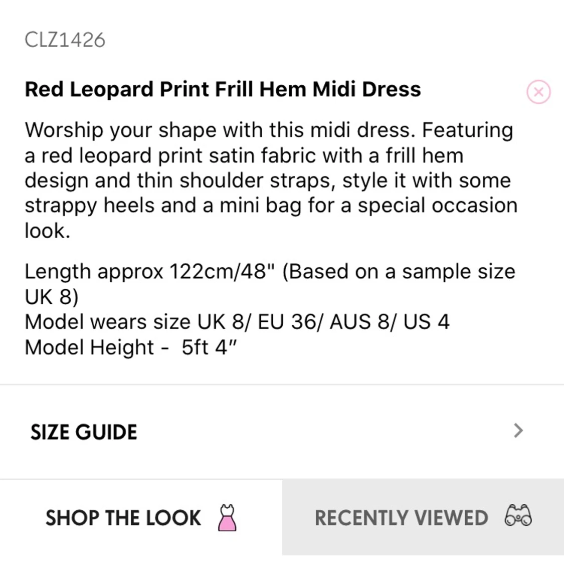 Red leopard print dress - 91