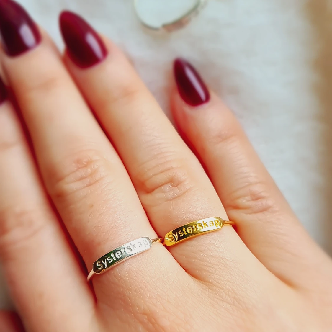 ERBJUDANDE 2 FÖR 1! Egen designad Systerskapsring! För att fira kärleken till en äkta vän! - 91