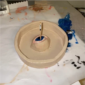 Rökelsehållare/smyckesfat - Handgjord rökelsehållare med ett as coolt öga på