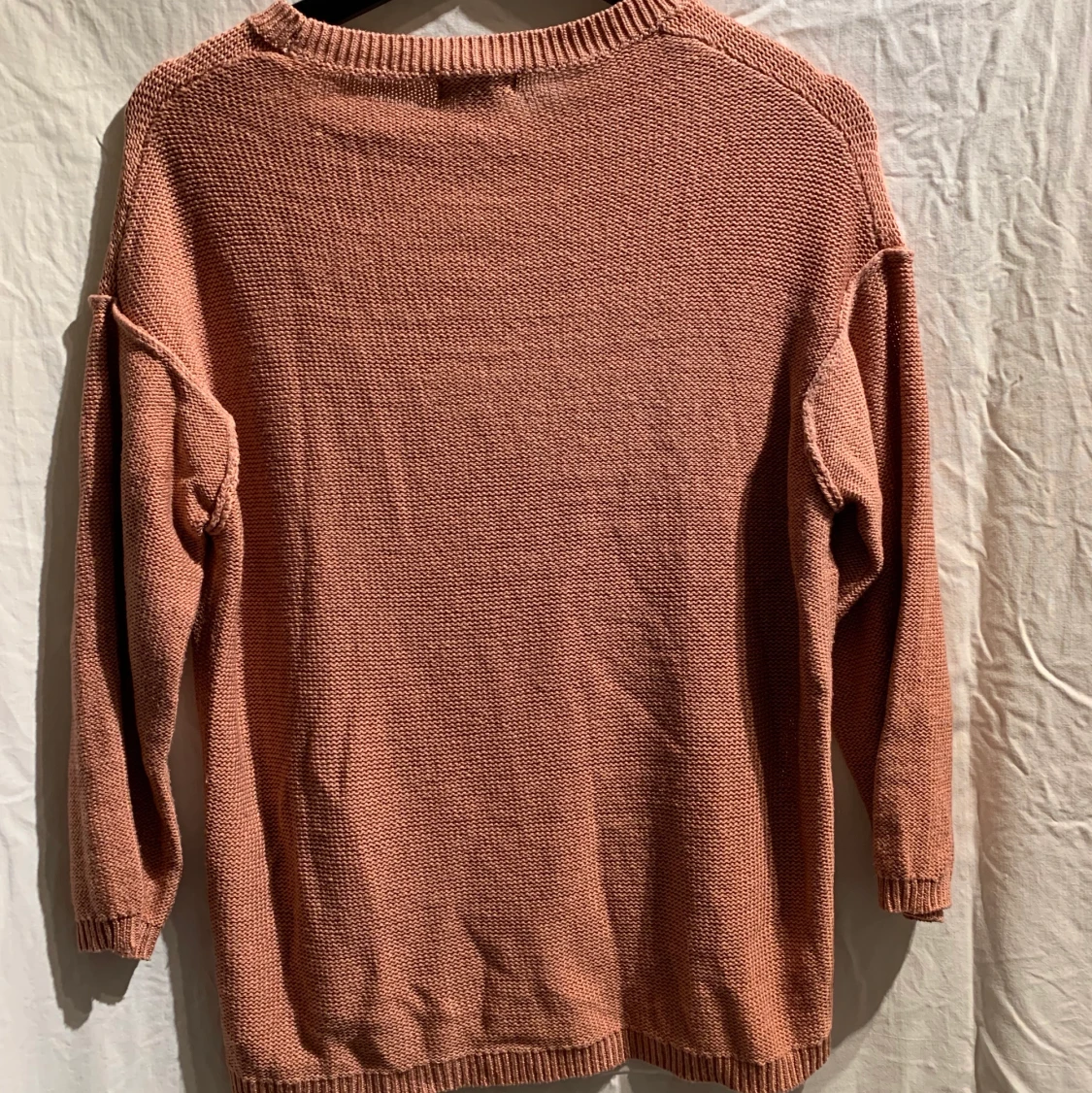 Rosa stickad tröja  - 90