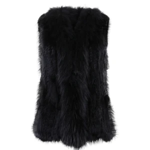 Pälsväst Joan black - Hollies - 100% äkta päls, storlek M . I nyskick. Inköpt för 1995:- säljes nu för 1600:-