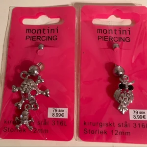  - Navelpiercing av kirurgiskt stål. Aldrig använda. Båda för 75kr. Tar swish!