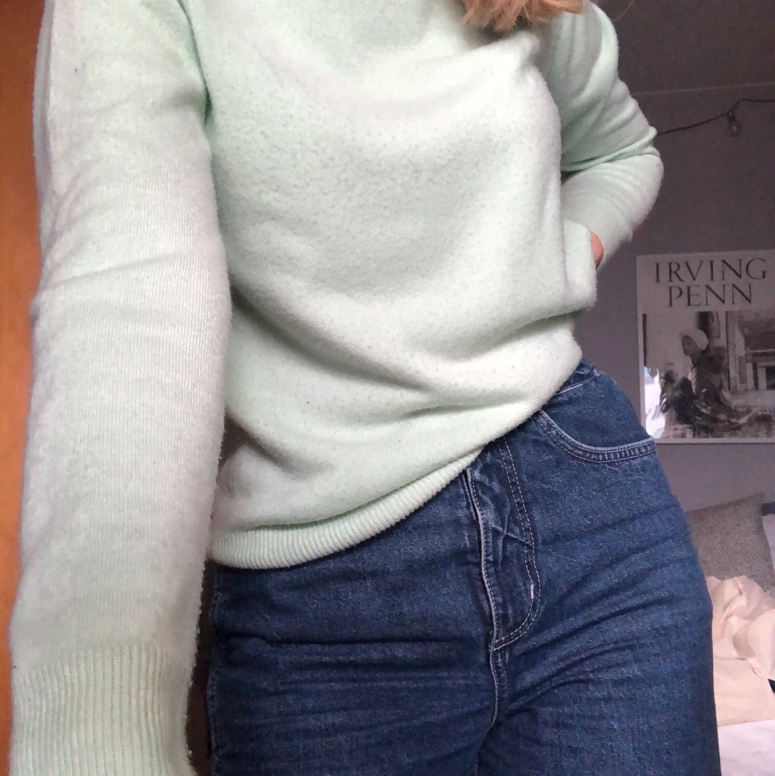 mintgrön halvpolo - 91