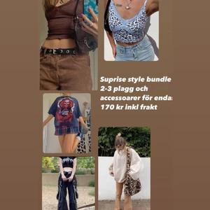Suprise style bundle! - Jag fixar nu Suprise style bundle, Du får veta vilka plagg du får när du fått hem paketet, du får gärna skicka bild på din aesthetic och storlek och vilka färger du helst vill ha, så fixar jag ihop en outfit som är i din aesthetic🦋⚡️