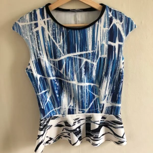 Zara festopp, strl. S - En jättecool topp från Zara som passar perfekt till festen ⭐️ materialet är ”glansigt” och stretchigt! Storlek S, använd sparsamt och i bra skick 🌸 Finns i Kalmar, annars står köparen för frakten om den ska skickas!