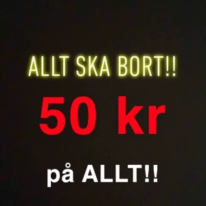  - Vi möts gärna upp i Stockholm men om frakt betalar köparen det. Om ngt kostar under 50 så gäller såklart det priset🌟 Om en vecka försvinner allt! Efter det börjar vi ladda upp nya saker ;)