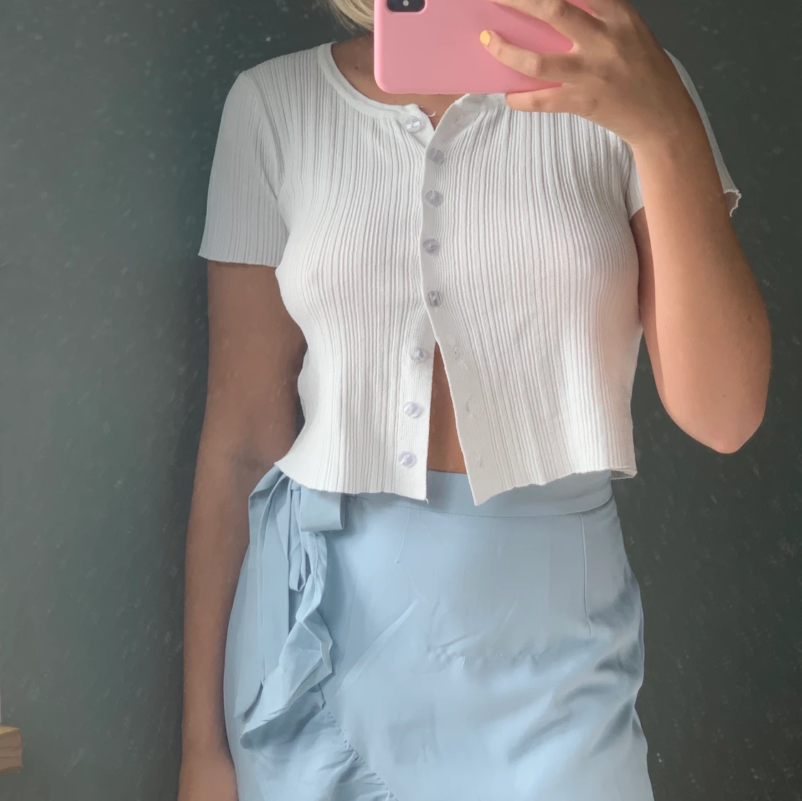 Vit drömtopp med knappar!✨✨ - 91