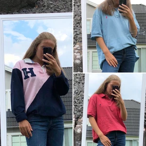 Märkes tröjor, piké tröja🤩😆💙❤️ - Sparsamt använda/nya piké tröjor från Lacoste🤍ralph lauren💙tommy hilfiger💚Alla är köpta i usa eller beställda på nätet, finns original påsar💛De är min pappas☀️Säljs då inte kommer till användning, köpta för 900-1500kr styck🧡Kan användas som klänning🤩