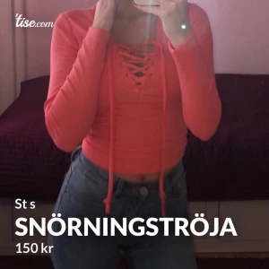 Snörningströja  - St S passar även xs/m i nyskick 