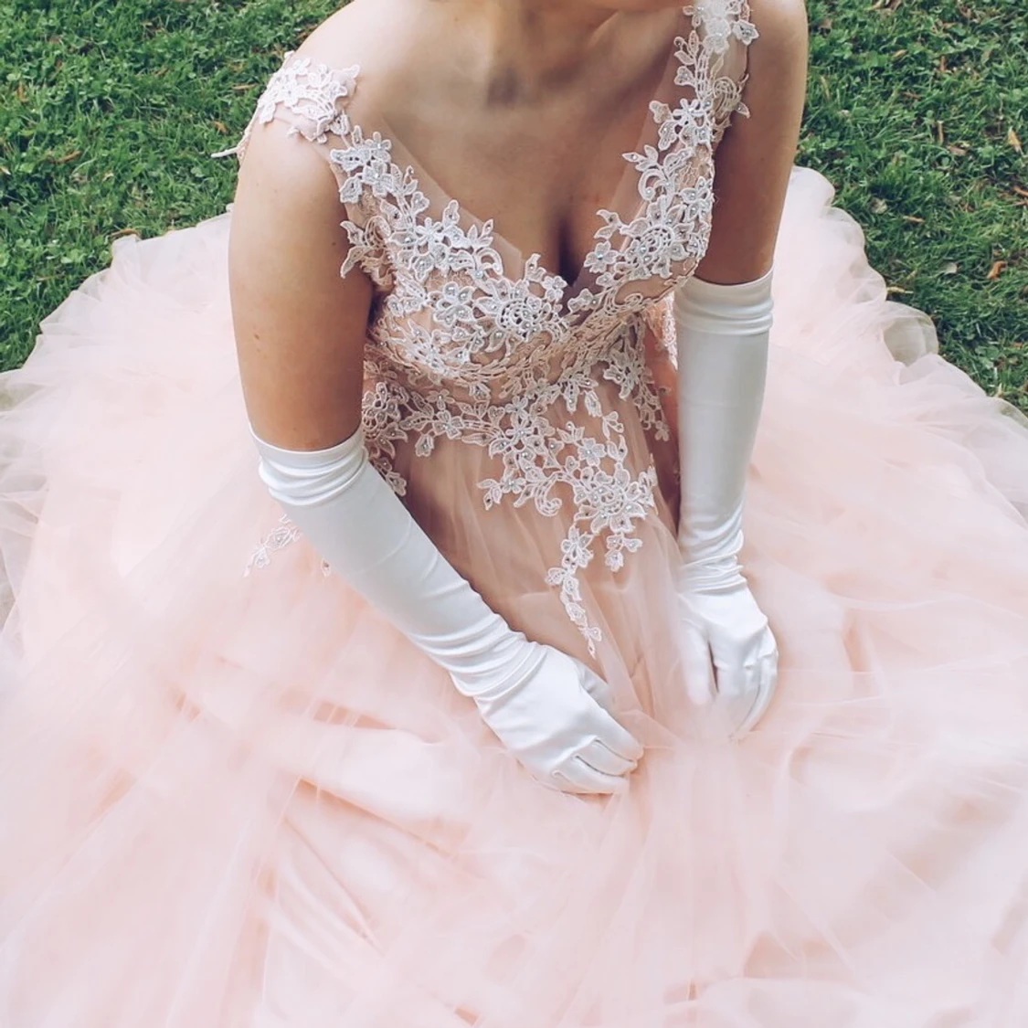 Ljusrosa balklänning