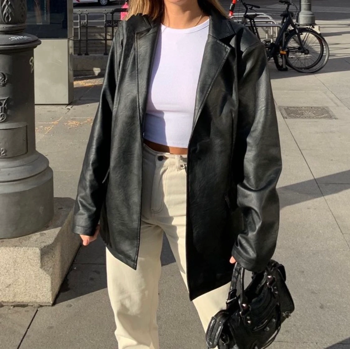 Läderkavaj/läderjacka 