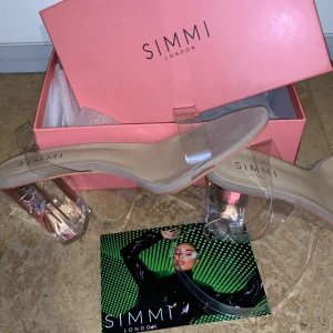 Clear heels - Wide nude clear mid block heels uk 8 EU-41