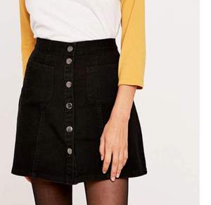 Svart bekväm kjol, köpt på Urban outfitters, aldrig använd. 

Pris kan diskuteras :)

~ köparen betalar frakt