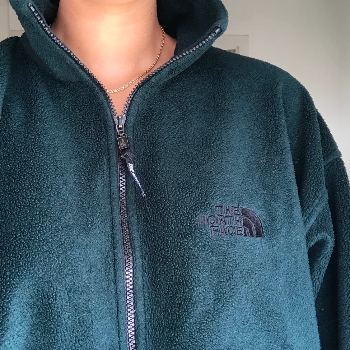 Mörkgrön North face half zip-up💫 - 91