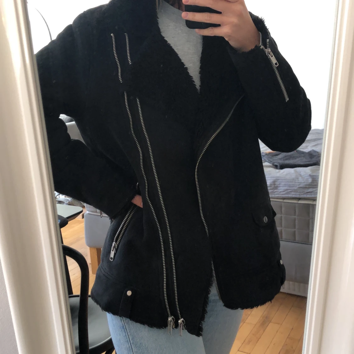 Svart varm höstjacka från Weekday - 90