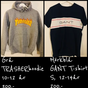 TRASHER & GANT - TRASHER i fint använt skick, GANT t-shirt oanvänd