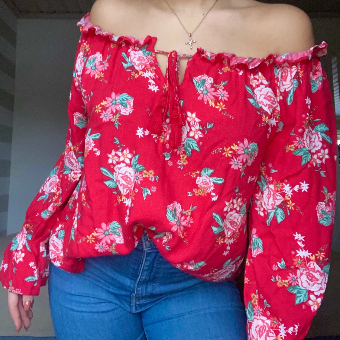 Somrig röd tröja - 90