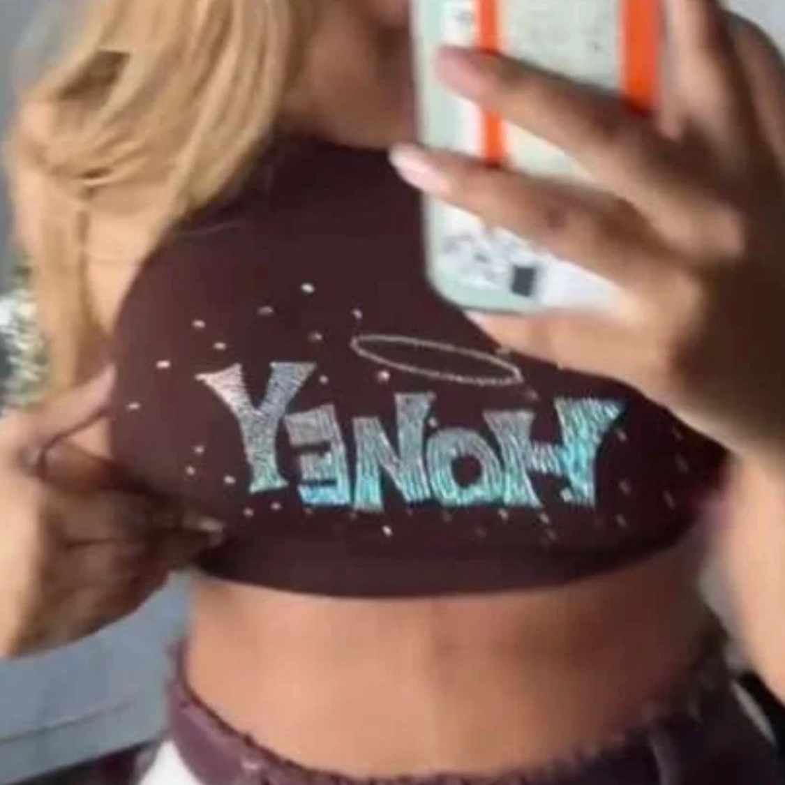 Söt brun tröja - 91