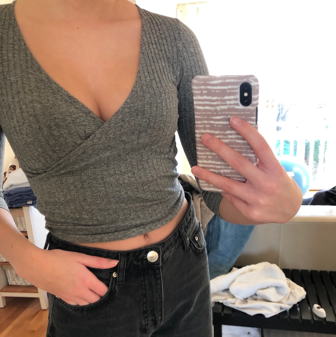 Grå topp från bershka - 90