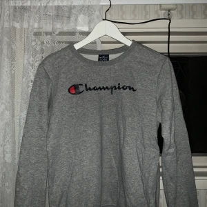 Champion sweatshirt stl xl ( barnstorlek ) - Grå champion sweatshirt som är sällan andvänd och är i bra skick! säljer då den är för liten för mig!  Köparen står för frakten