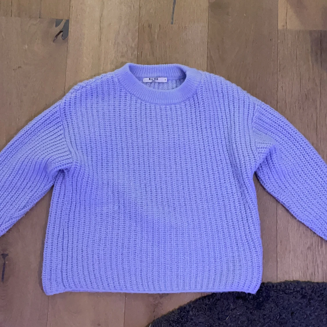 Stickad lila tröja  - 90