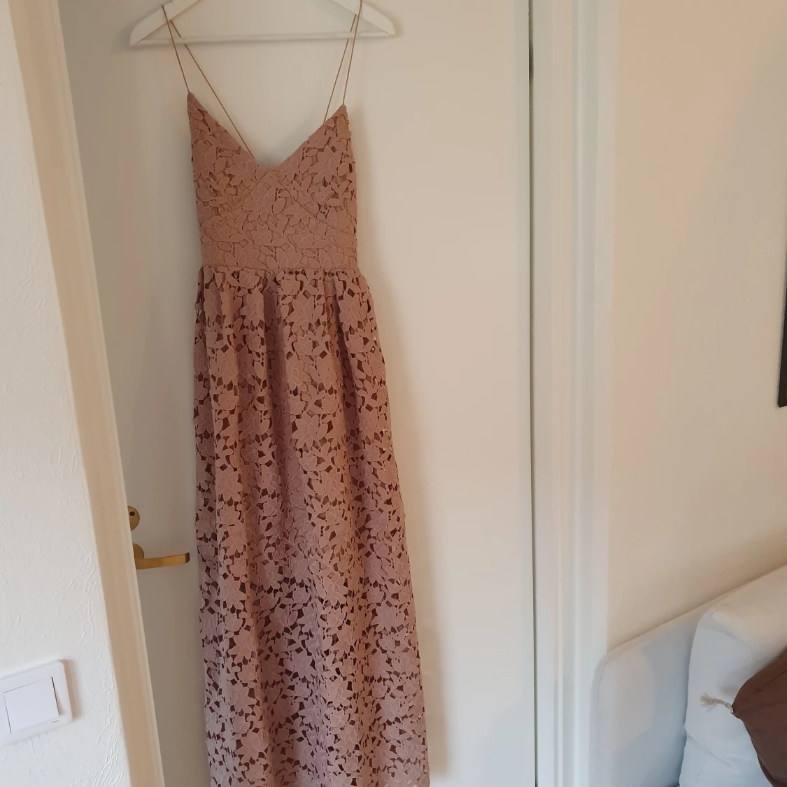 flower crochet maxi dress