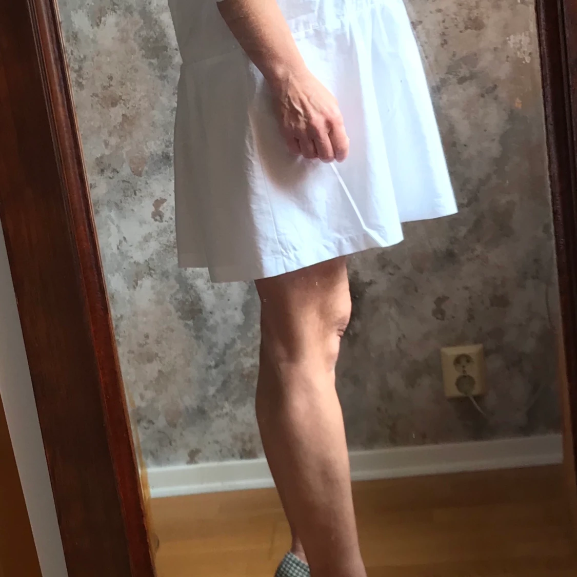 Vit klänning, oversize, s - 90