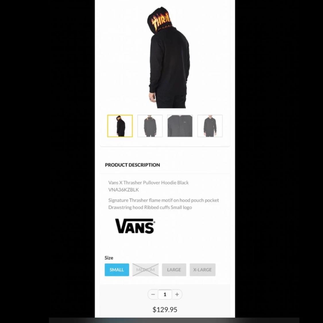 vans x trasher hoodie - 90