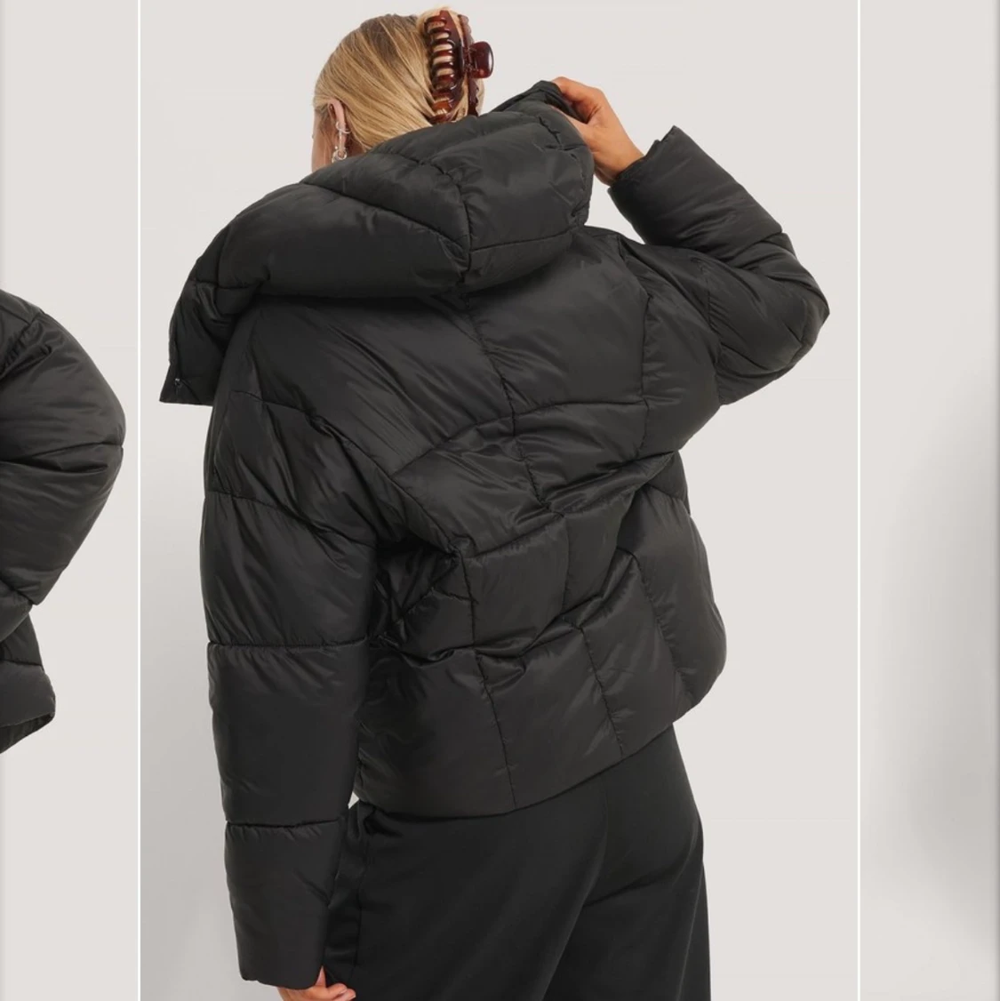 Puffer jacket med luva  - 90