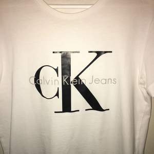 En väldigt fin t-shirt från Calvin Klein, den är väl omhändertagen! Storleken är small och varken större eller mindre i passformen.