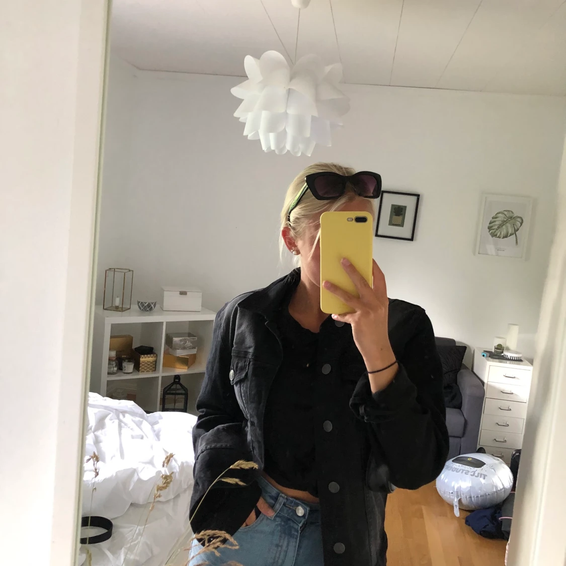 Svart retro jeansjacka - 90