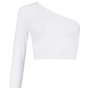 Jättefin one shoulder tröja i nyskick. Färg vit. Köpt från boohoo. Inte använd. 50 kr+frakt💕strl 34 (xs)