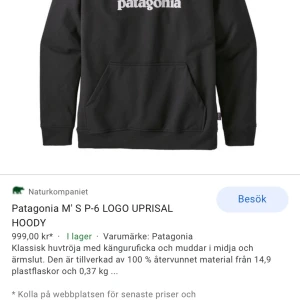 Patagonia hoodie - I princip helt ny Patagonia hoodie i svart. Använd kanske 5 gånger. I storlek S. Funkar såklart för både tjej och kille. 