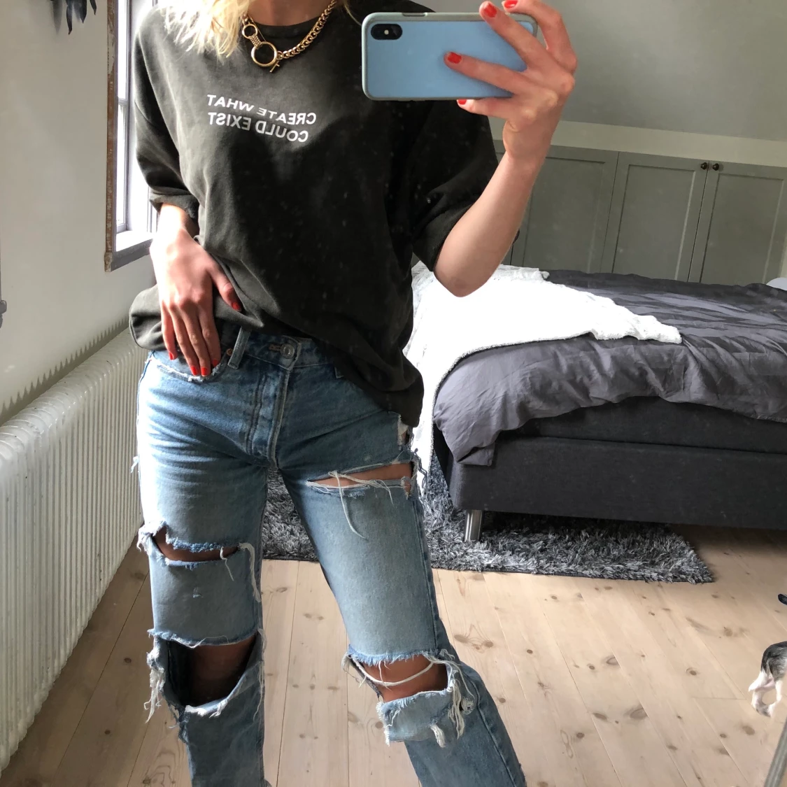 Grön t-Shirt med tryck - 90