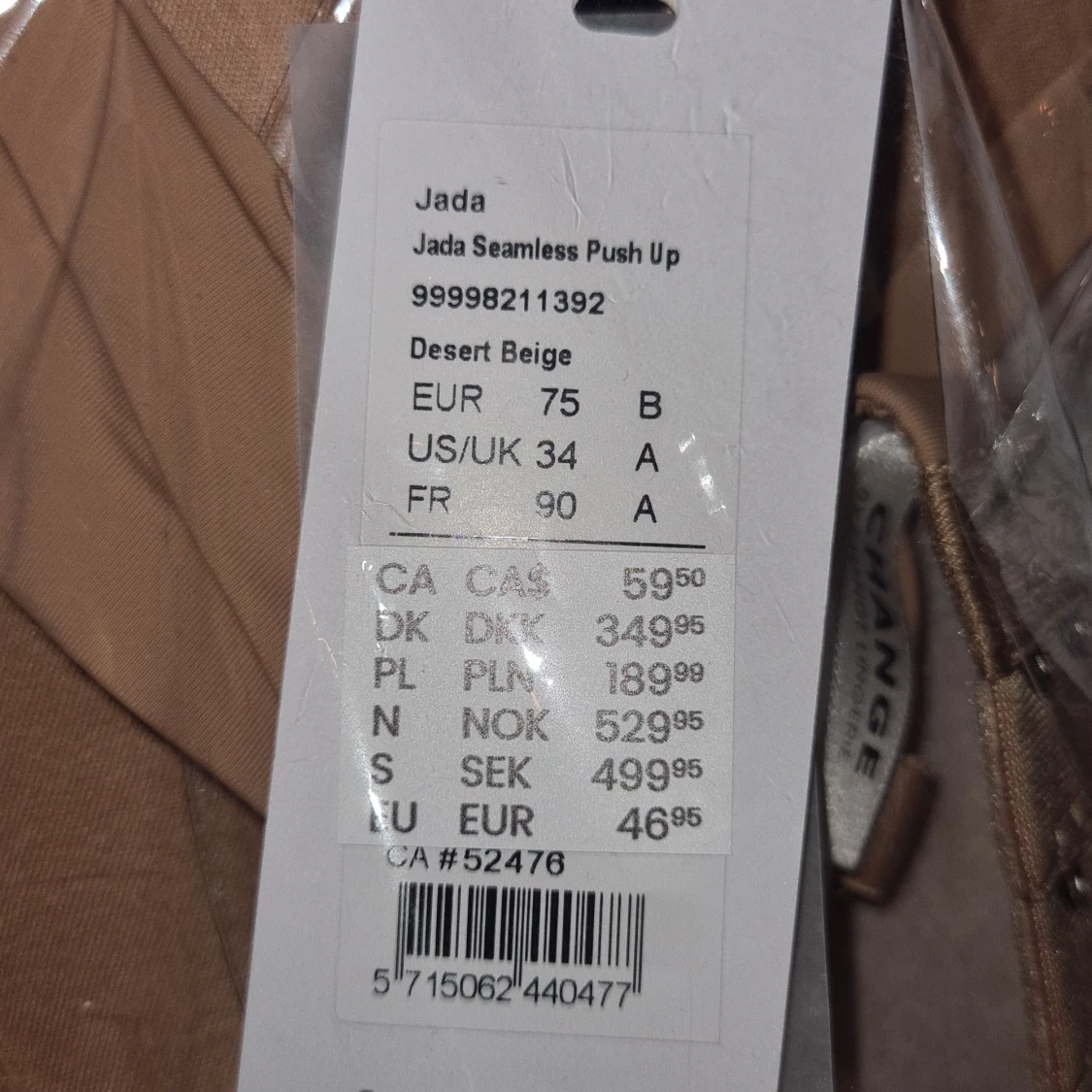 NYA Push Up BH:ar i beige och svart - 91