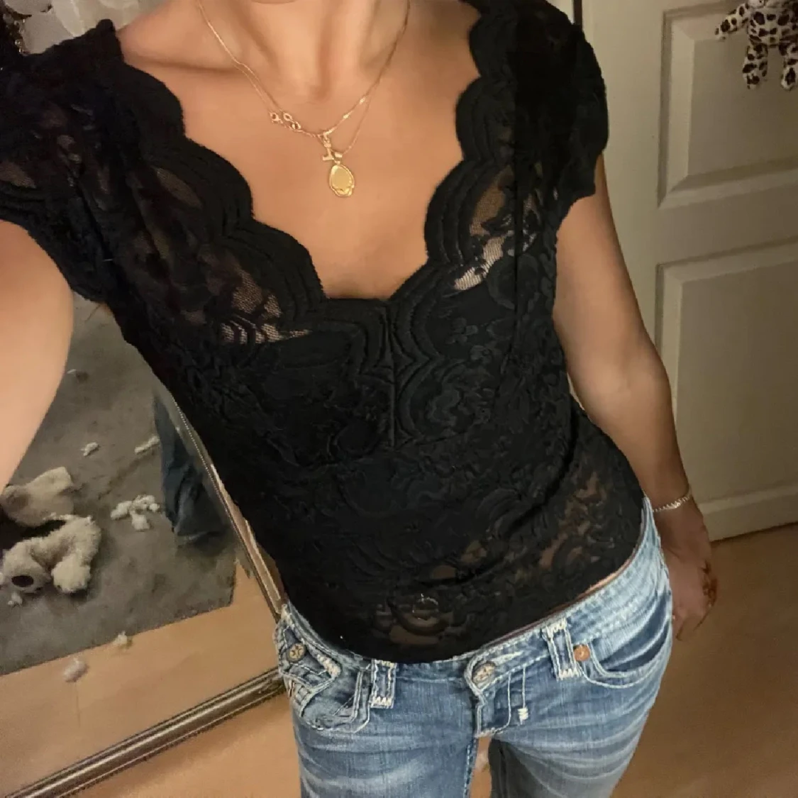Svart spetsblus - 1