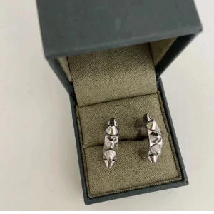 Silvriga örhängen med nitar- Edblad - Snygga örhängen från Edblad. Bilden är lånad men bara att höra av dig om du vill ha fler. Säljer för 200kr+ frakt❤️🌟