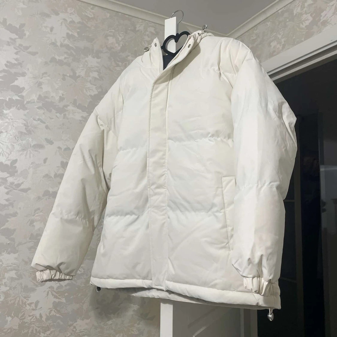 Vit pufferjacka - 90