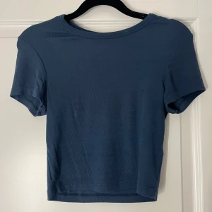 Blå kortärmad topp - Knappt använd, jätte söt och jätte skönt material 
