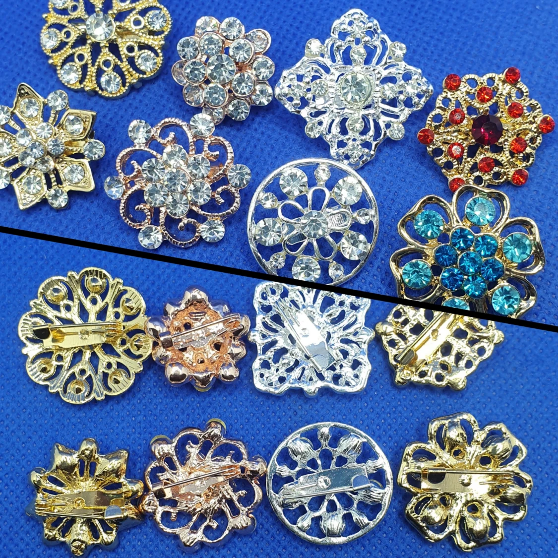 Små söta kristall broscher  - 93