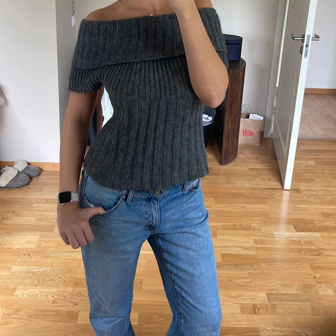 Stickad offshoulder  - 1