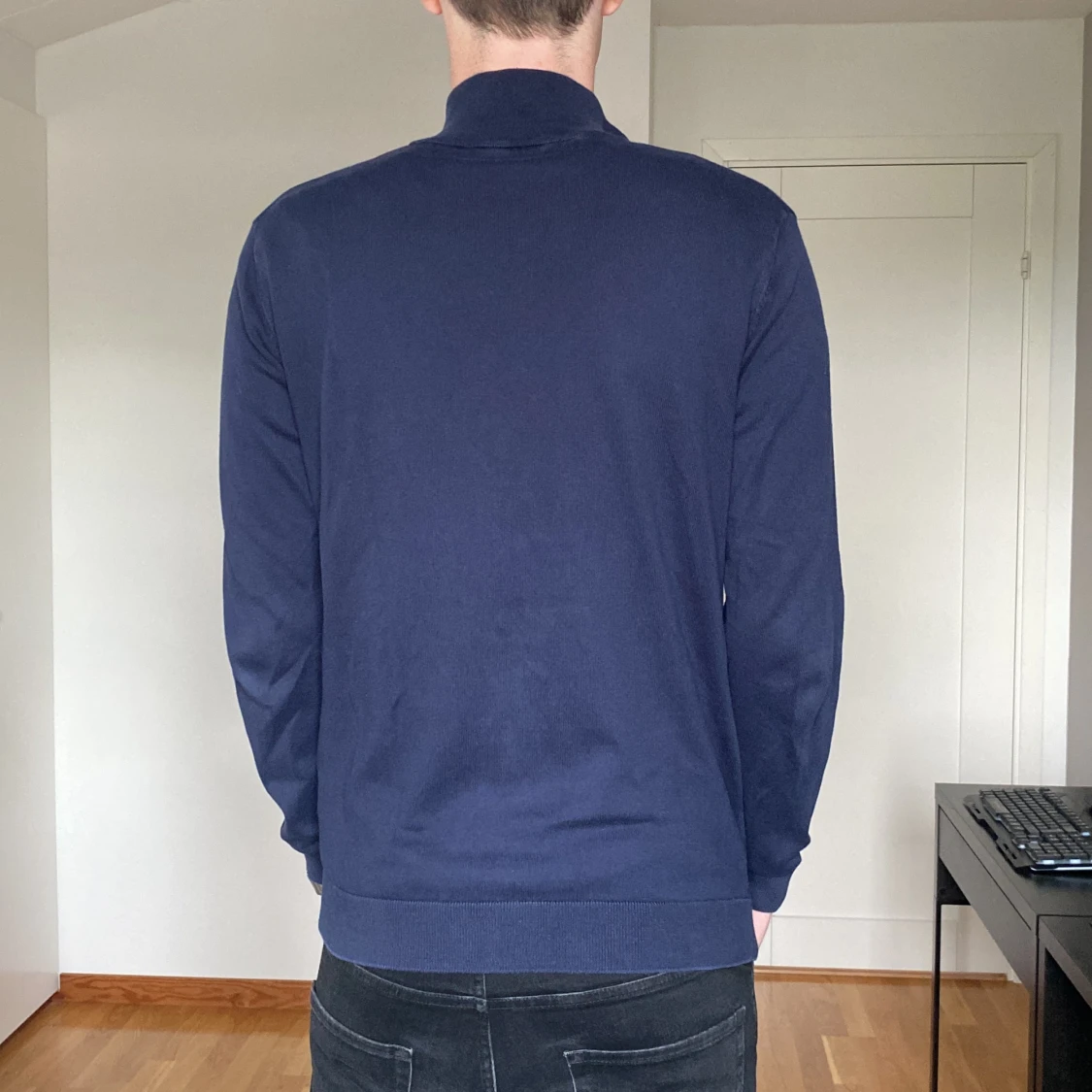 Zip tröja blå  - 91