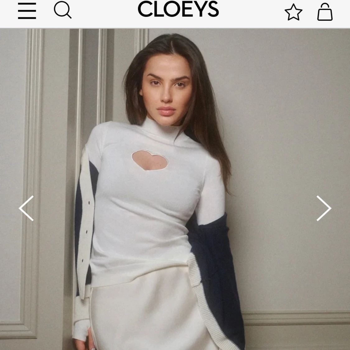 Cloeys Heart Sweater, Extra fine Merino - 90