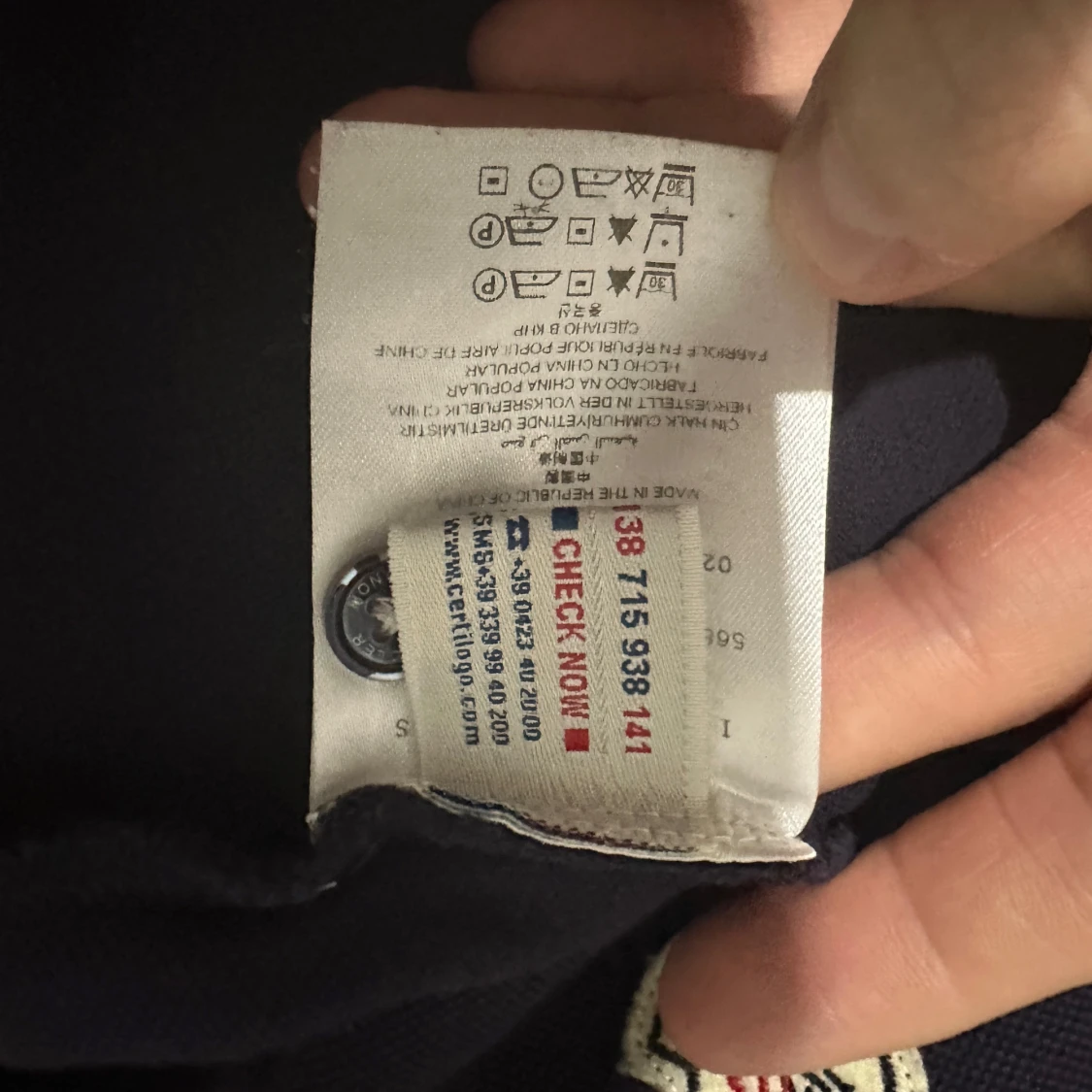 Navy pikétröja från Moncler - 92